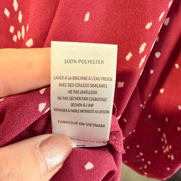 ❤️ Lush Berry-Cream Print Blouse | Size Medium - Fits like a Large - Picture 7 of 11